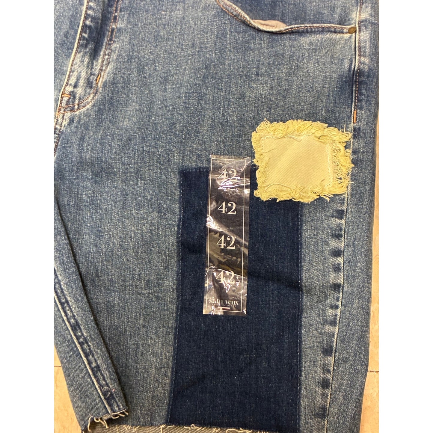 Si Tu Veux Collage Jean Indigo Wash TV0017 Size 42