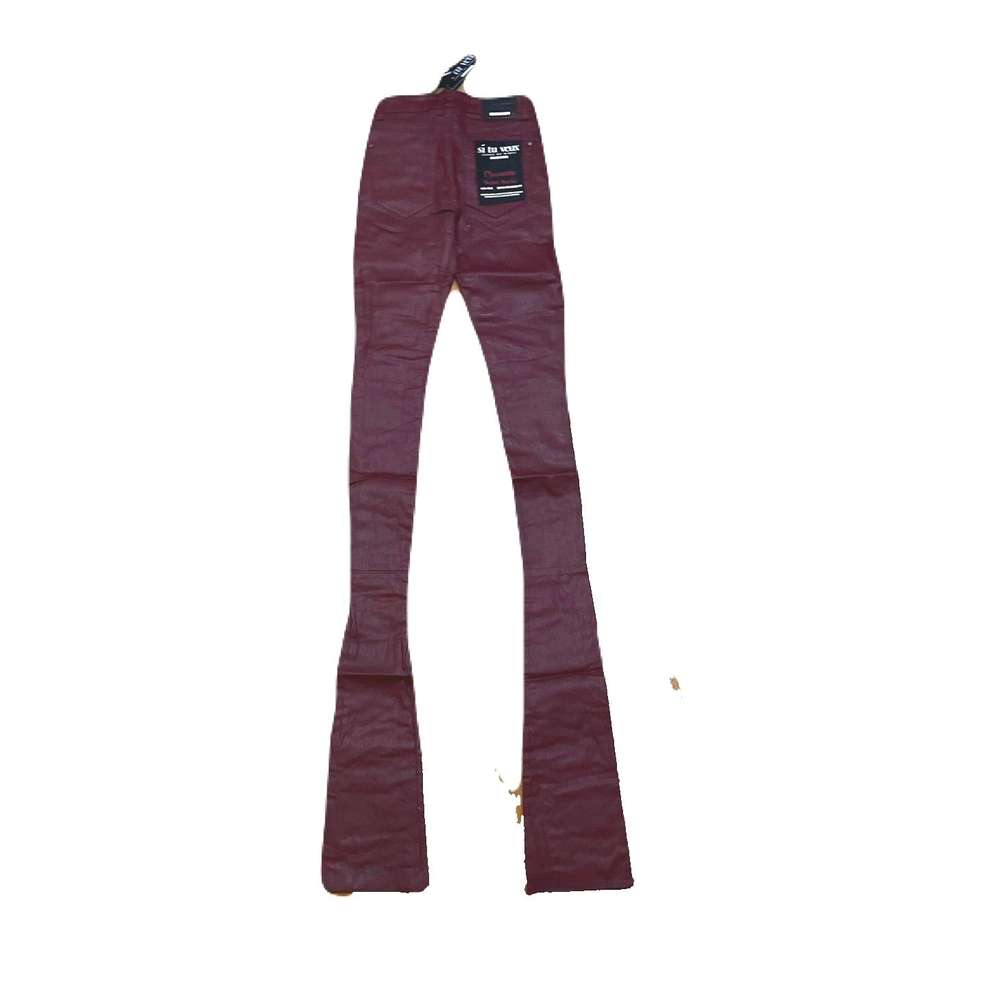 Si Tu Veux Gordon Jean’s Burgundy Wax Superstack  Size 36