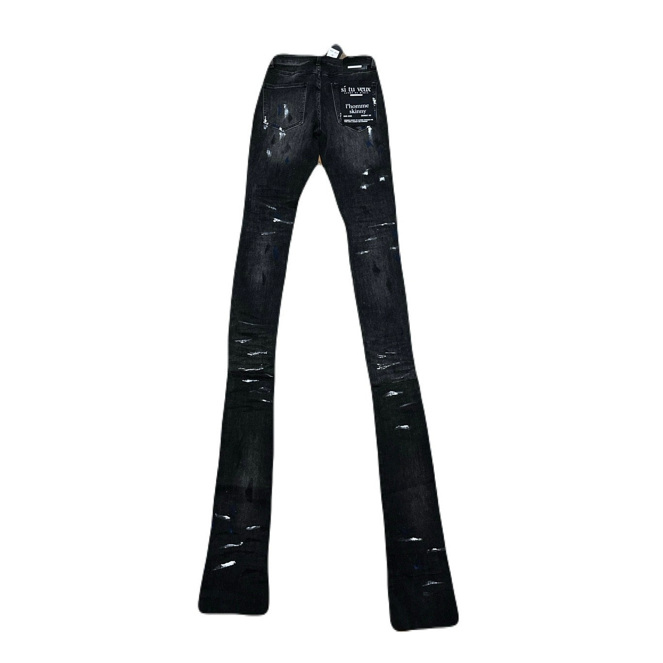 Si Tu Veux Marc Jeans Black Wash Superstack Mens Size 42