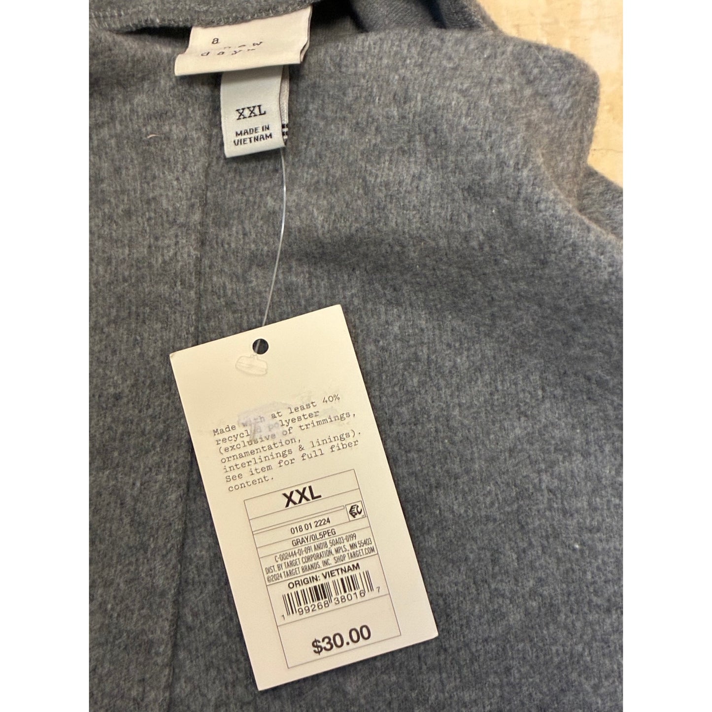 Women's Long Sleeve Brushed Mockneck Top - A New Day Gray XXL