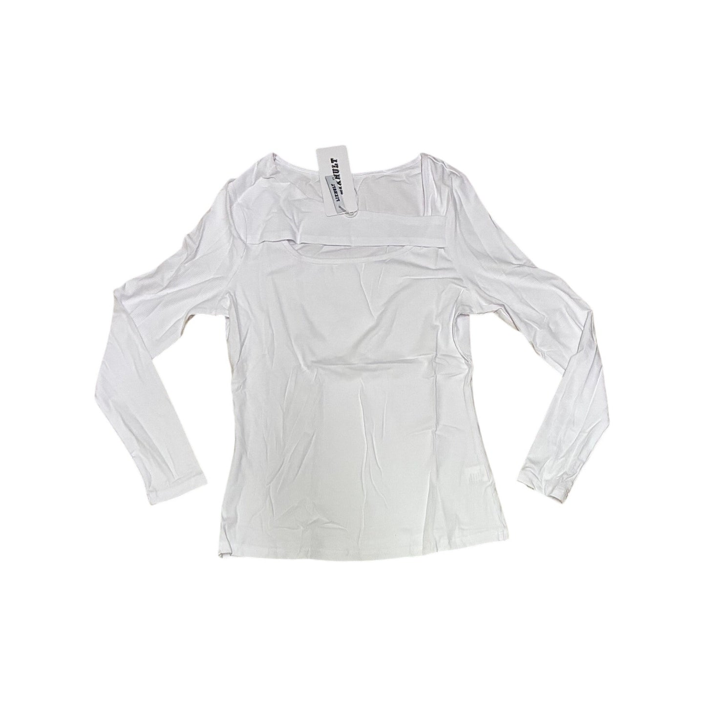 Long Sleeve Shirts Women Ribbed 1 Piece Cutout Tops Fashion Slim Fitted Clothes