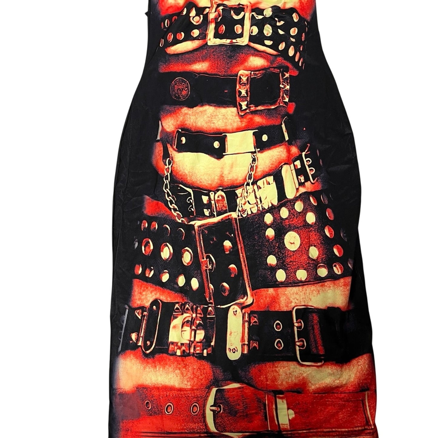 Strapped and Studded Mini Dress - Red/combo Size Small women’s