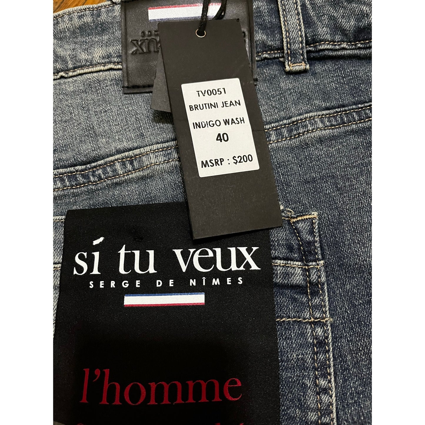 Si Tu Veux Marc Jean’s Indigo Wash Size 40 Men’s Superstack