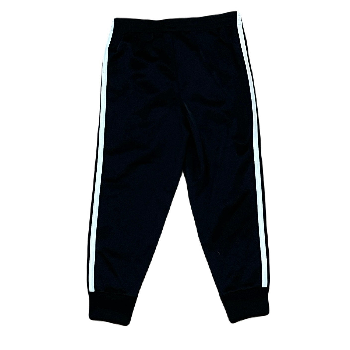 Adidas Black Track Pants With White Stripes On The Side