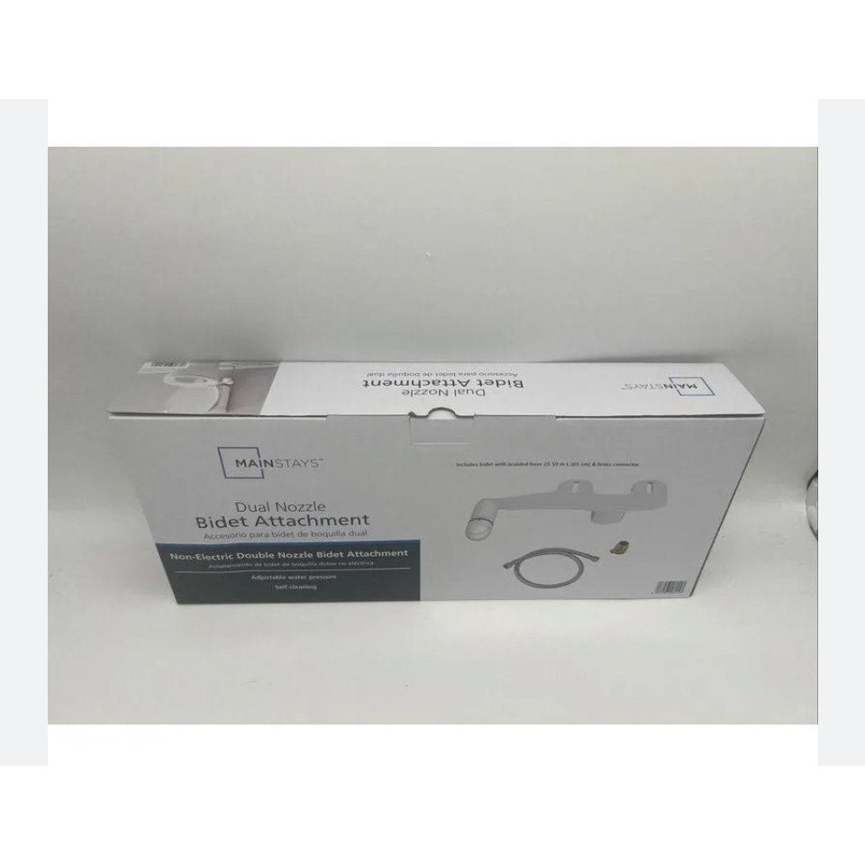 Mainstays Dual Nozzles Bidet Attachment with Self Cleaning
