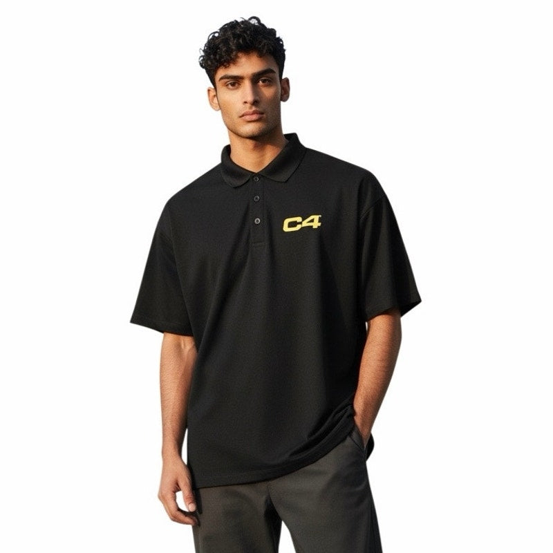 Sport-Tek C4 Men’s Collar Black Shirt Size Large