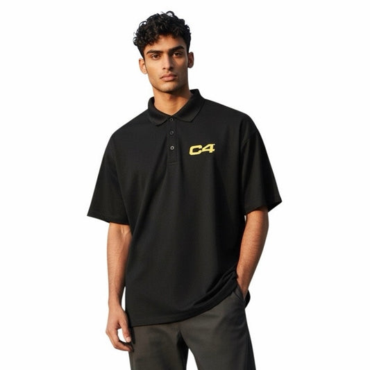 Sport-Tek C4 Men’s Collar Black Shirt Size Large