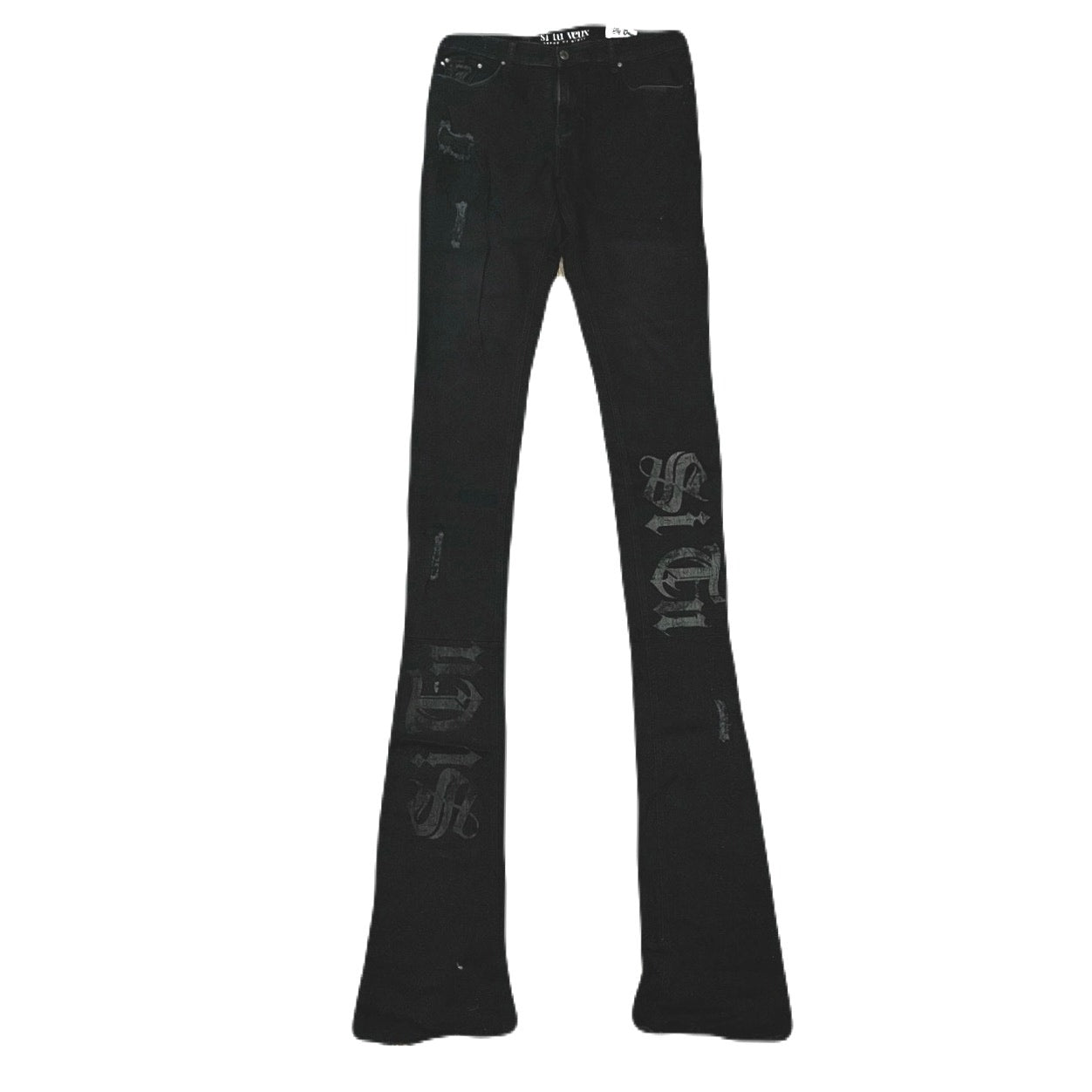 Si Tu Veux Black Jean’s Size 36 With design on the legs