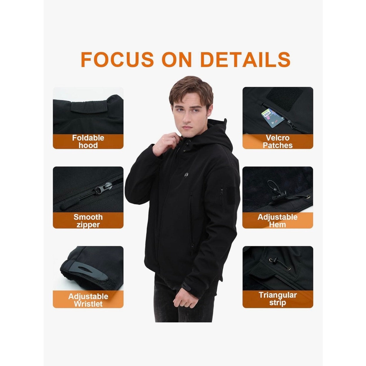 Leamos Heated Jacket for Men with Battery Pack Size Medium