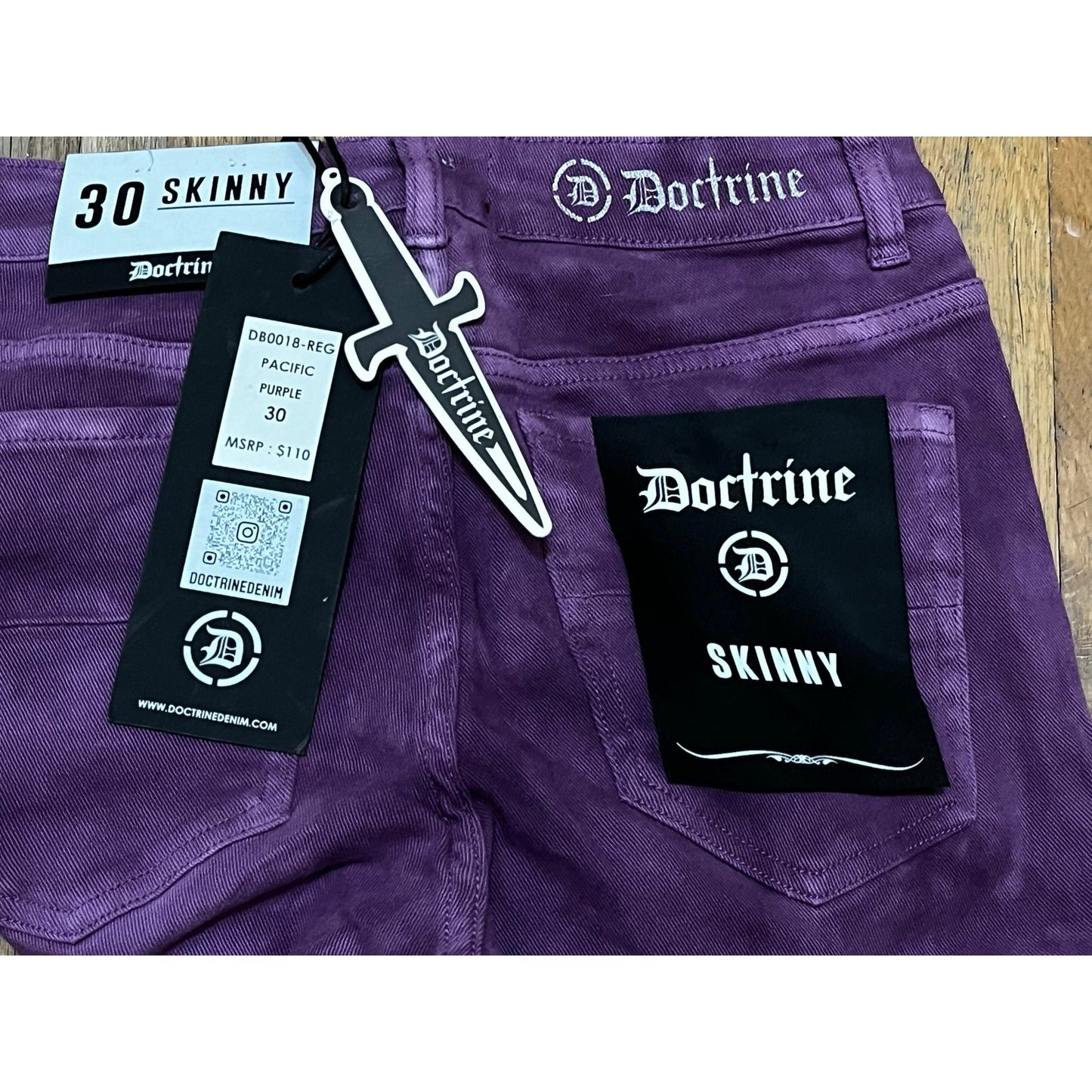 Doctrine Pacific Purple Superstack Men’s Jean’s Size 30