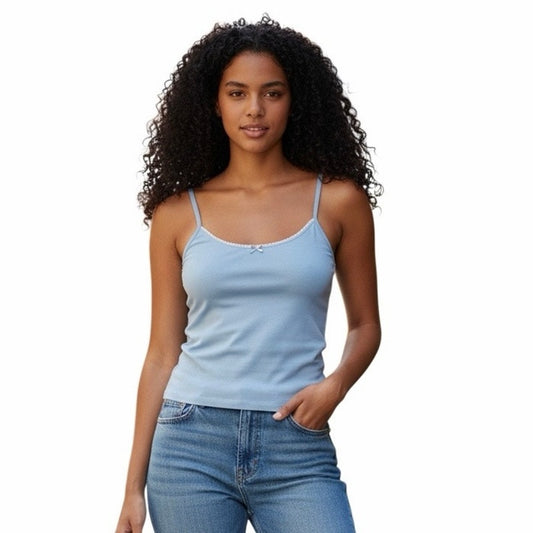White Fox No Flaws Cami Top-XL Dusty Blue New