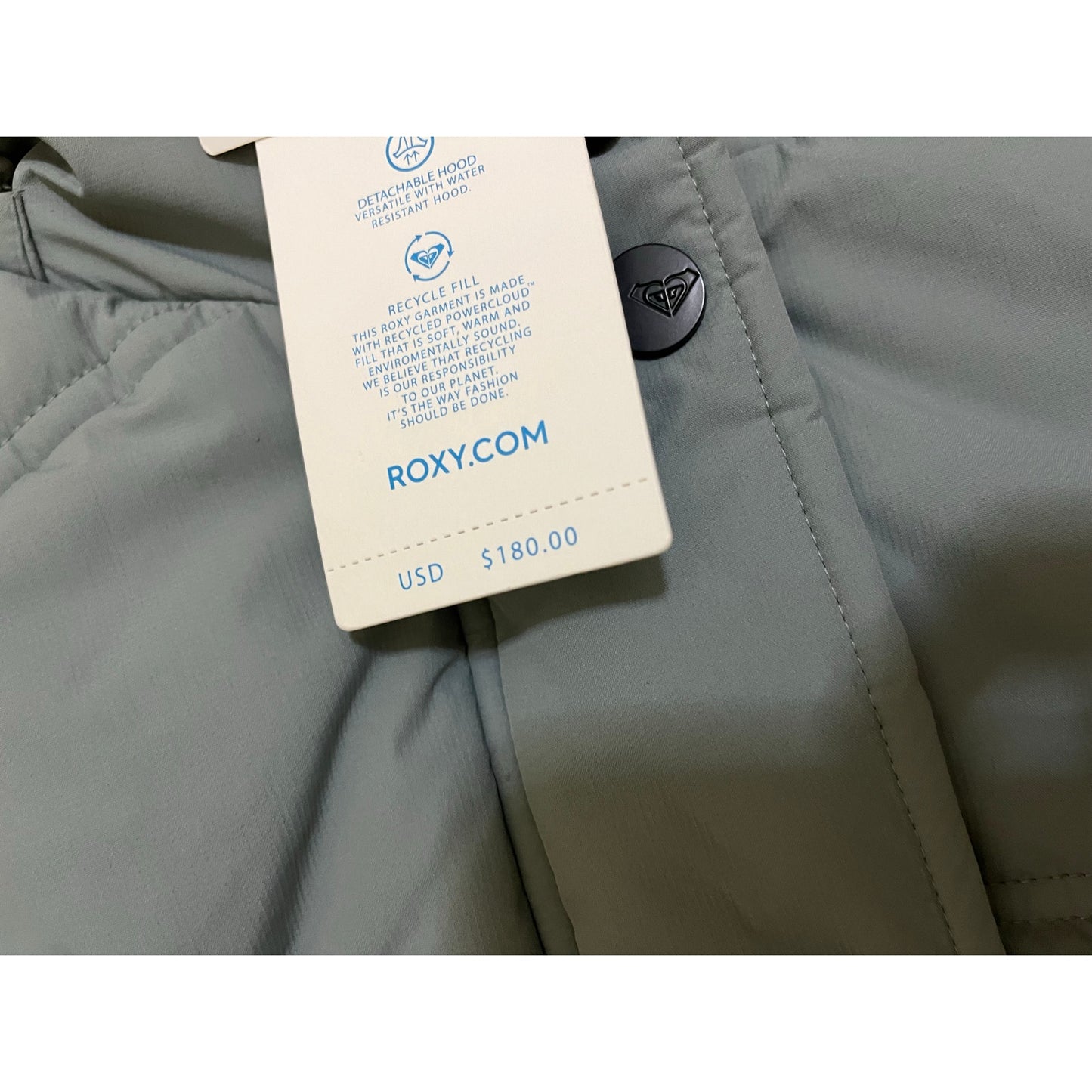 Roxy Women’s Coat Size Medium Brand New Green