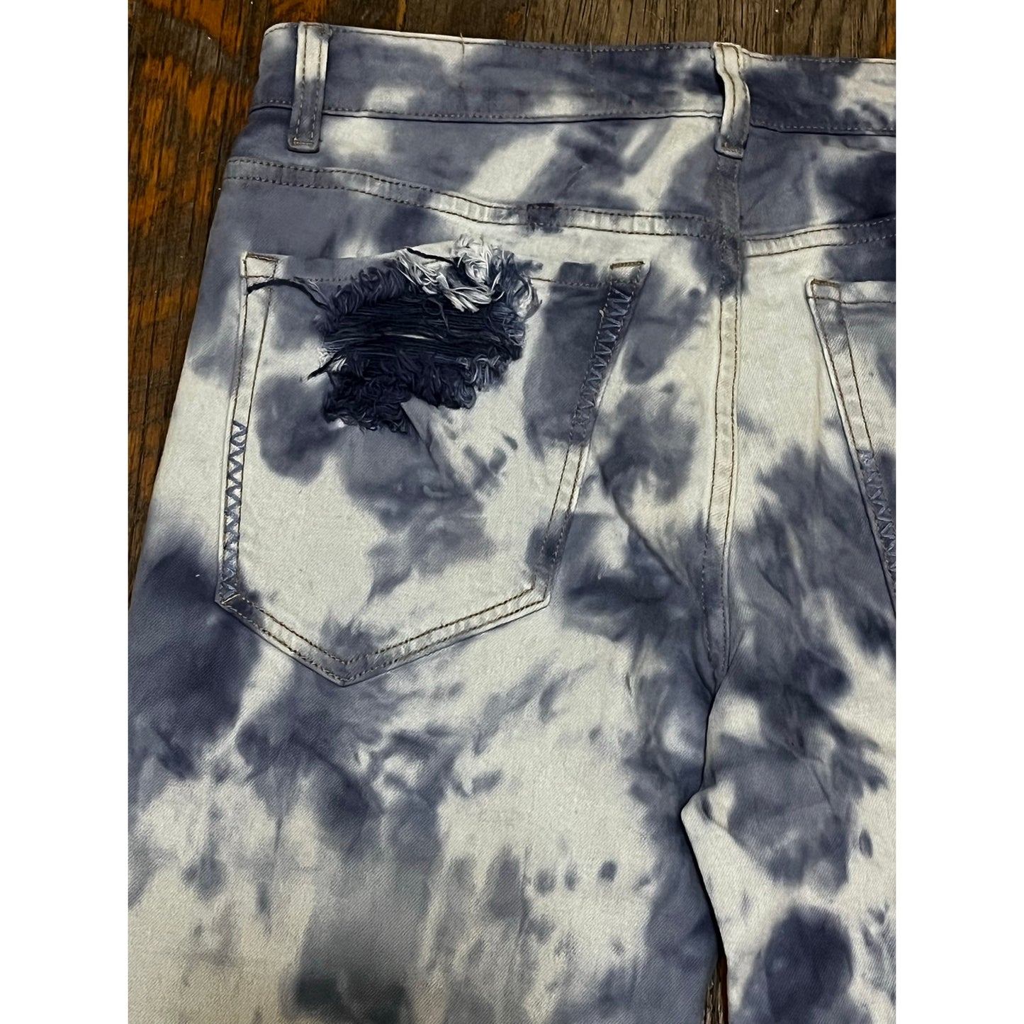 Si Tu Veux Light Blue Superstack Stack With Tie On Them Size 32