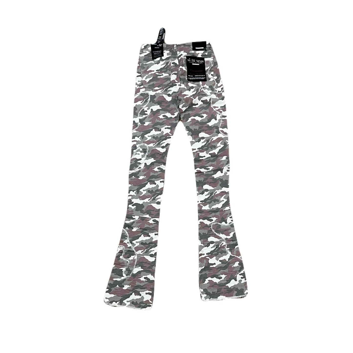 Si Tu Veux Cream Amy Superstack Men’s Jeans Size 32