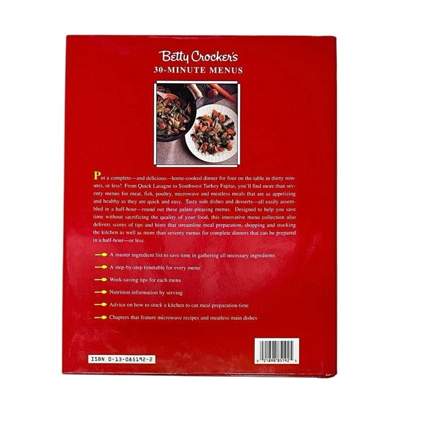 Betty Crocker's 30 Minute Menus