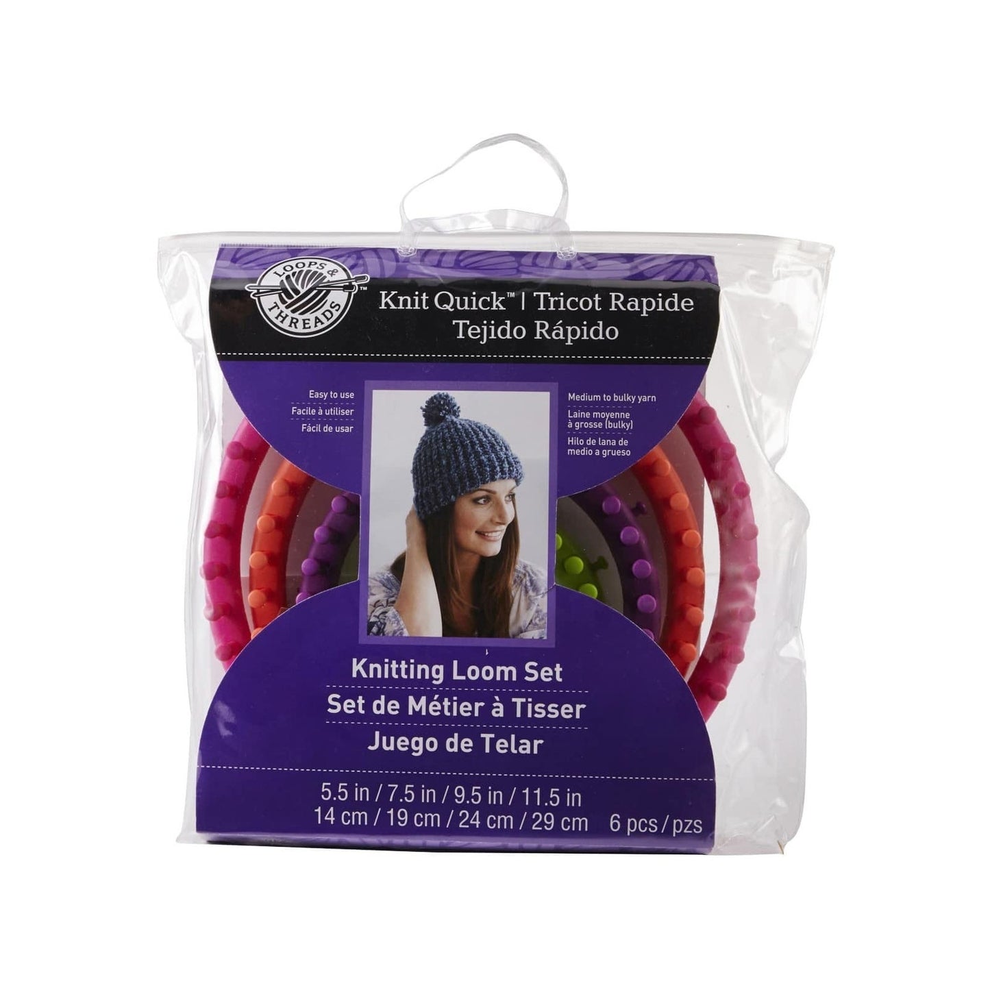 Knit Quick™ Knitting Round Loom Set, by Loops & Threads® (5.5", 7.5",9.5",11.5")