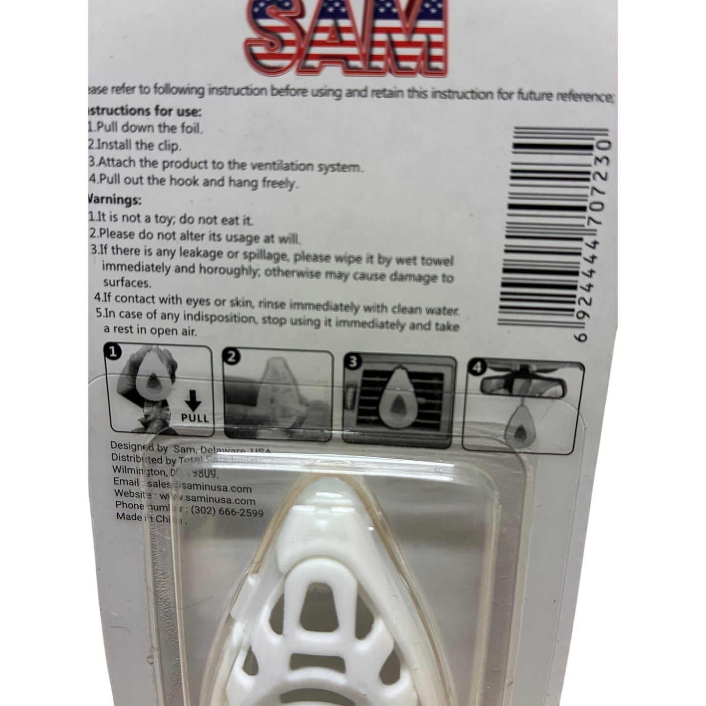 Sam Car Natural Freshener Pine