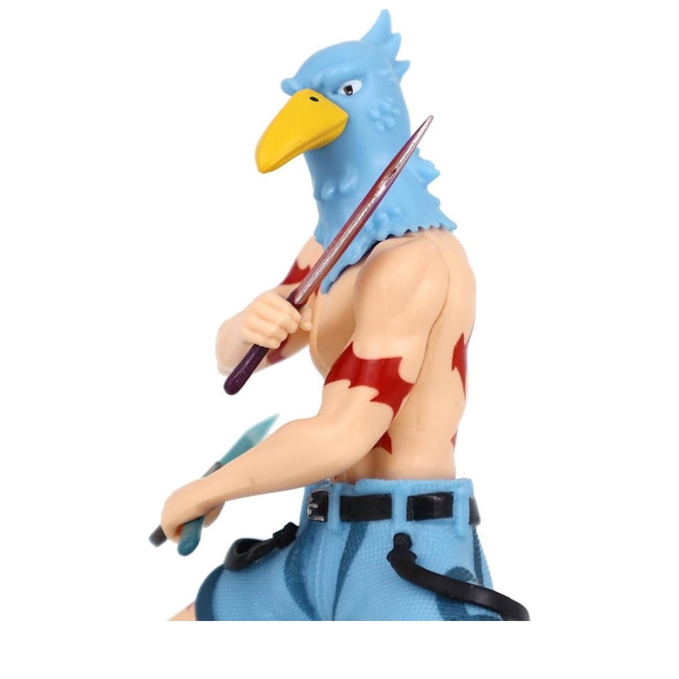 Sunraku Figure Statue Model - 17cm Game Anime Figurine Blue Bird Mask Fight Pose Sunraku Action Figure - PVC Desktop Display Decoration Gifts