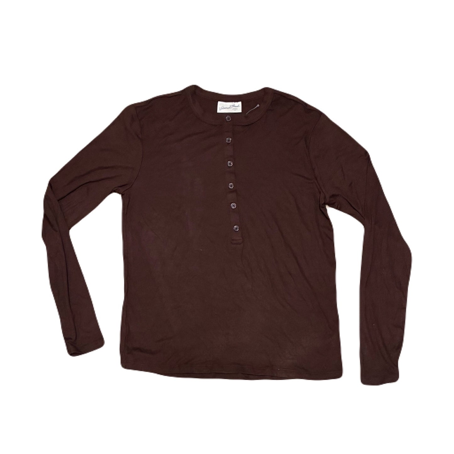 Universal thread Women’s Long Sleeve Top With 6 Buttons On it Size X-Large Brown