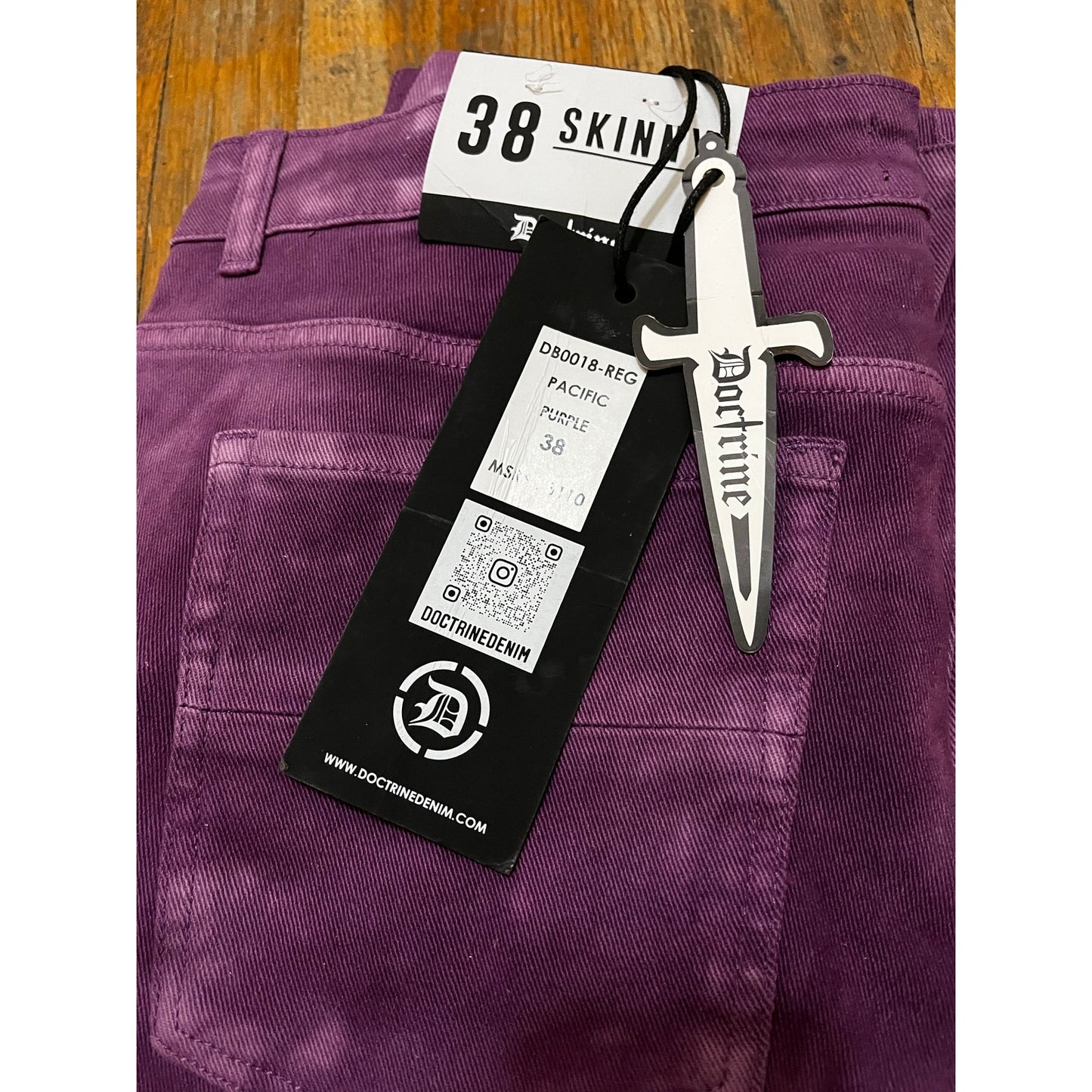 Doctrine Pacific Purple Superstack Men’s Jean’s Size 38