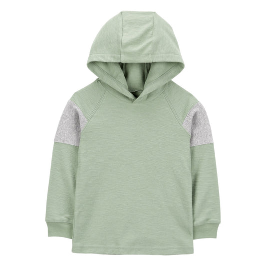 Carter’s Toddler Colorblock Cotton Blend Long-Sleeve Tee - Green Size 2T