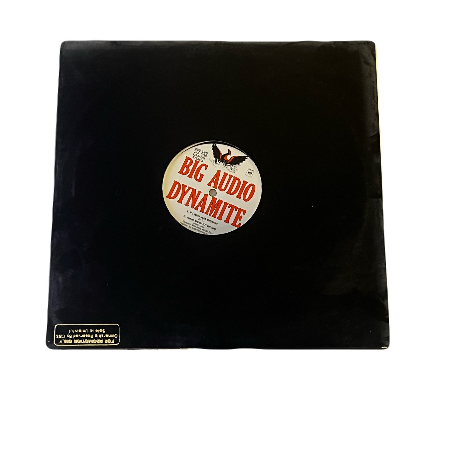 BIG AUDIO DYNAMITE JAMES BROWN 12" 1989 CBS CAS 1739 DJ PROMO