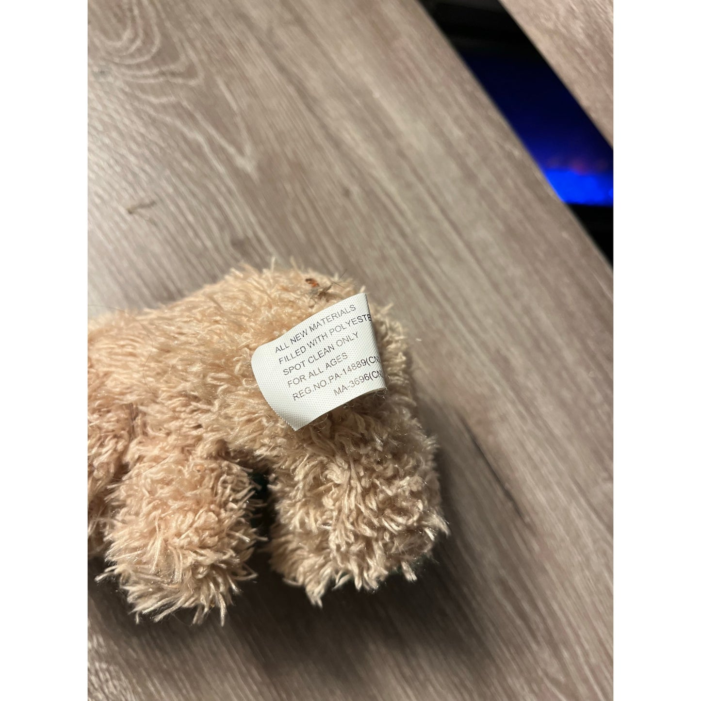 Brown and Green Mini teddy bear selling the stuffed animal 5”