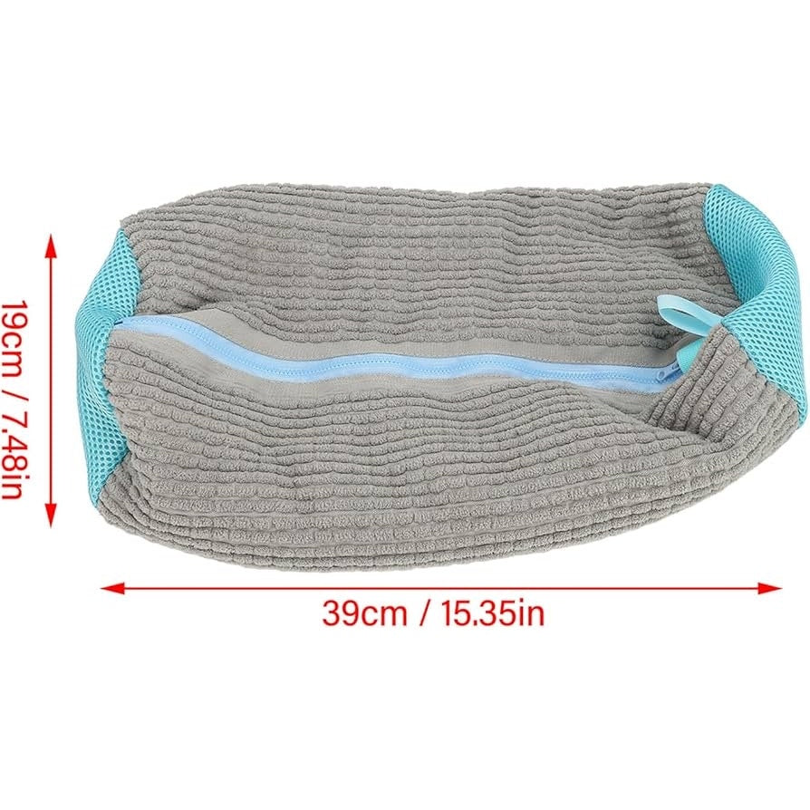 Shoe Washing Machine Bag, Reusable Shoes Laundry Bags with Zipper, (Gray)