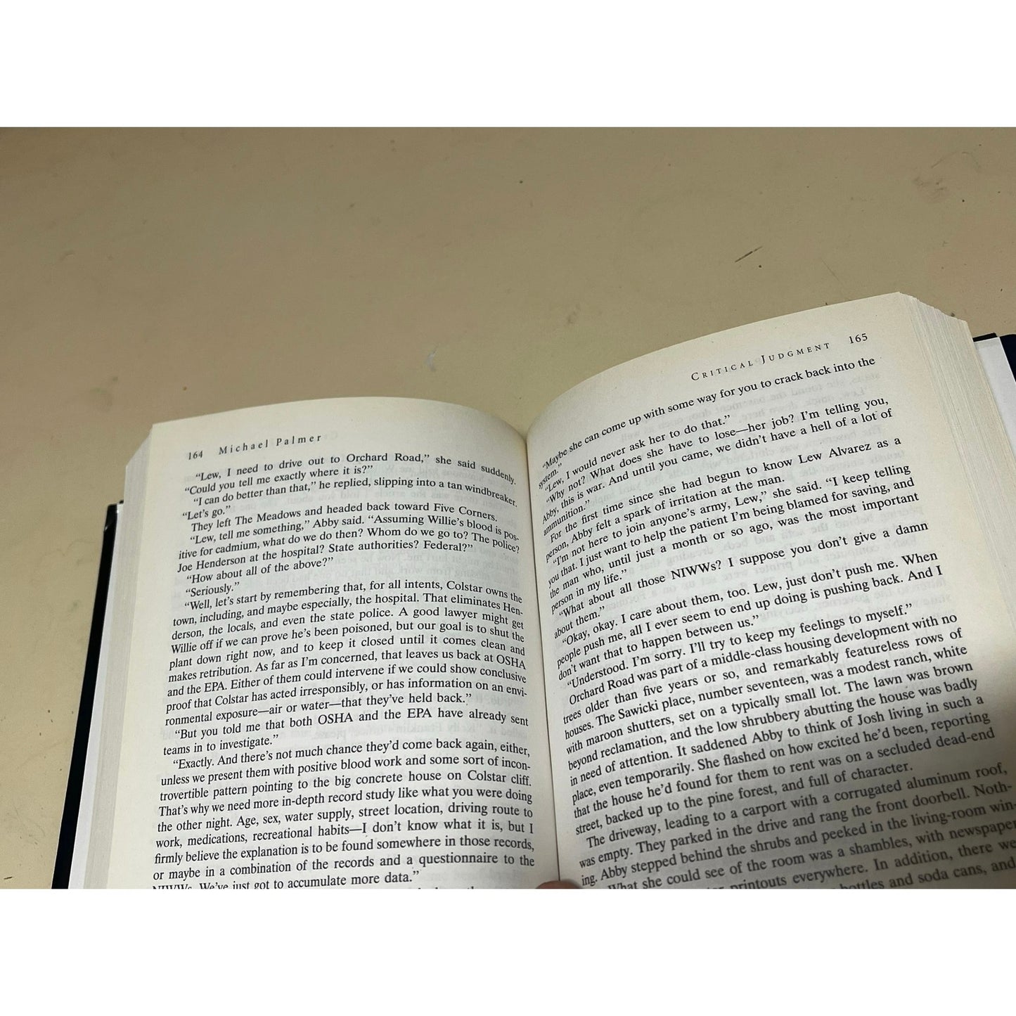 Critical Judgment By Michael Palmer Hardcover Book