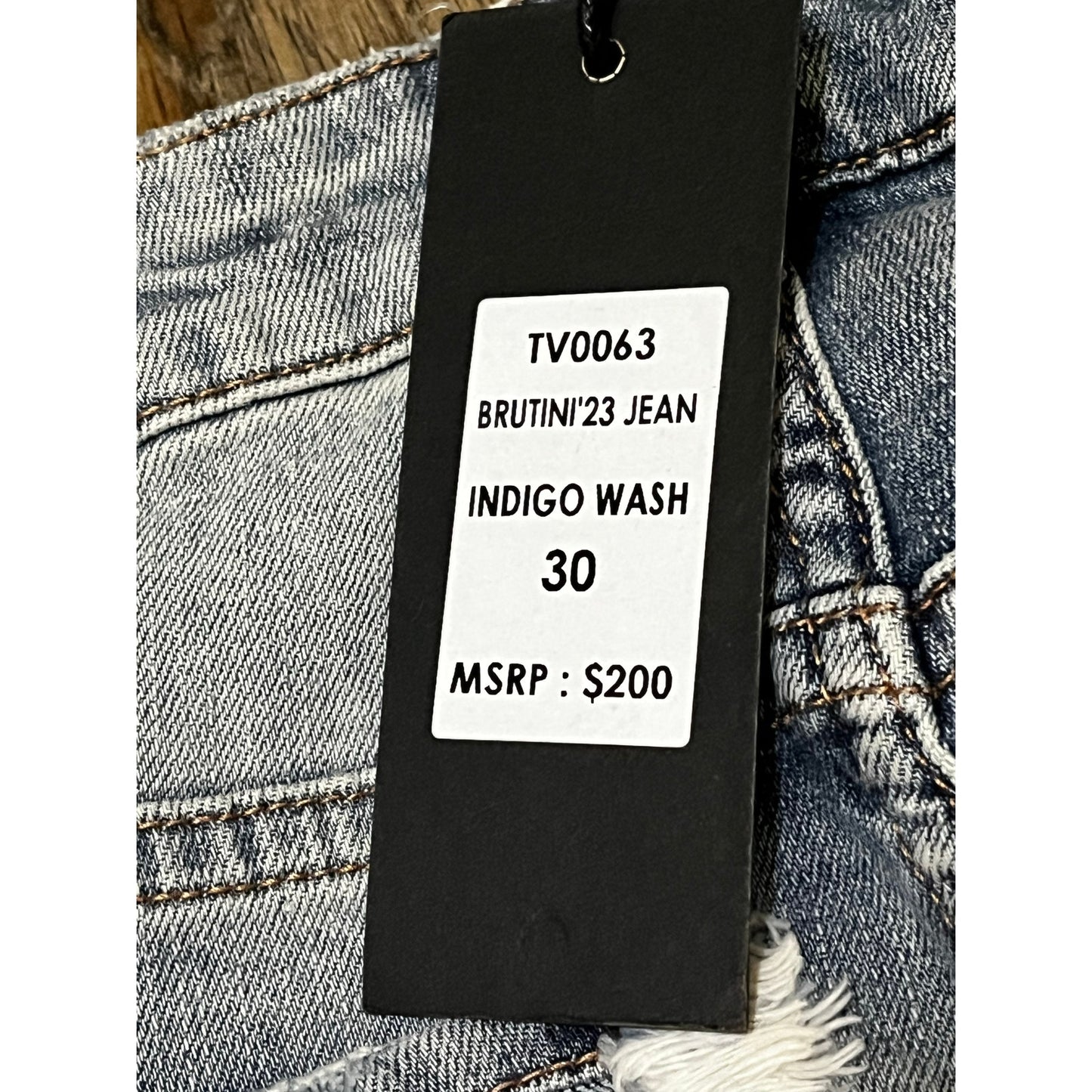 Si Tu Veux Brutini’23 Jeans Indigo Wash Mens Superstack Size 30
