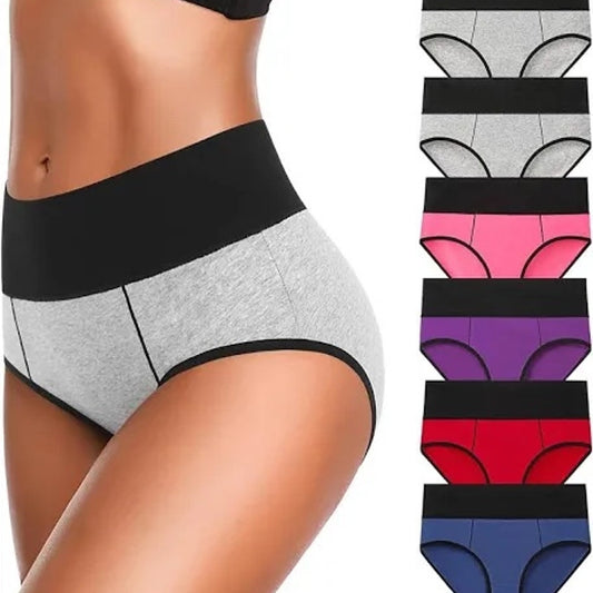 Eiggam Underwear for Women Women's High Waist Cotton Underwear Soft Size X-Large