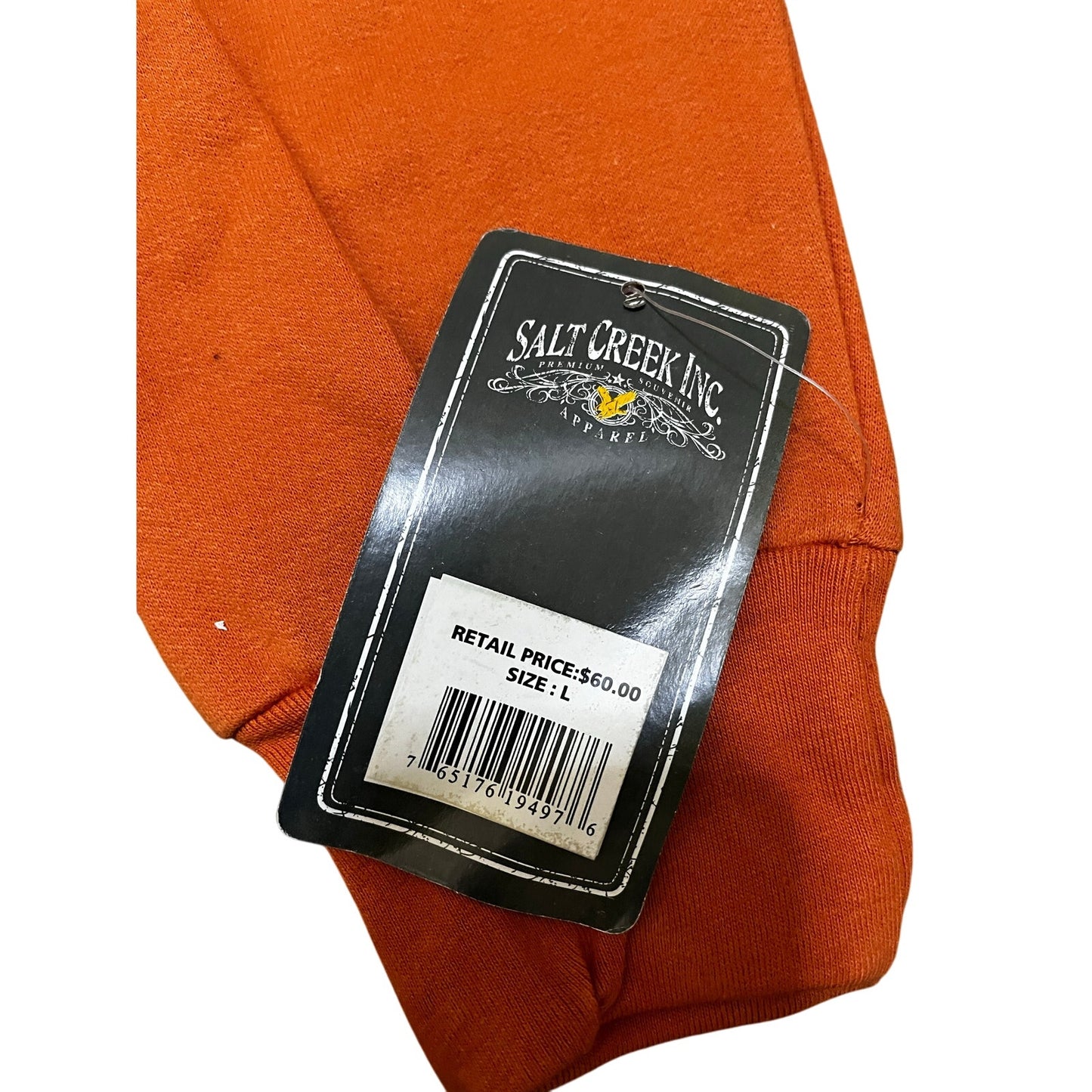 Salt Creek Inc Men’s Florida Orange Hoodie Size Large