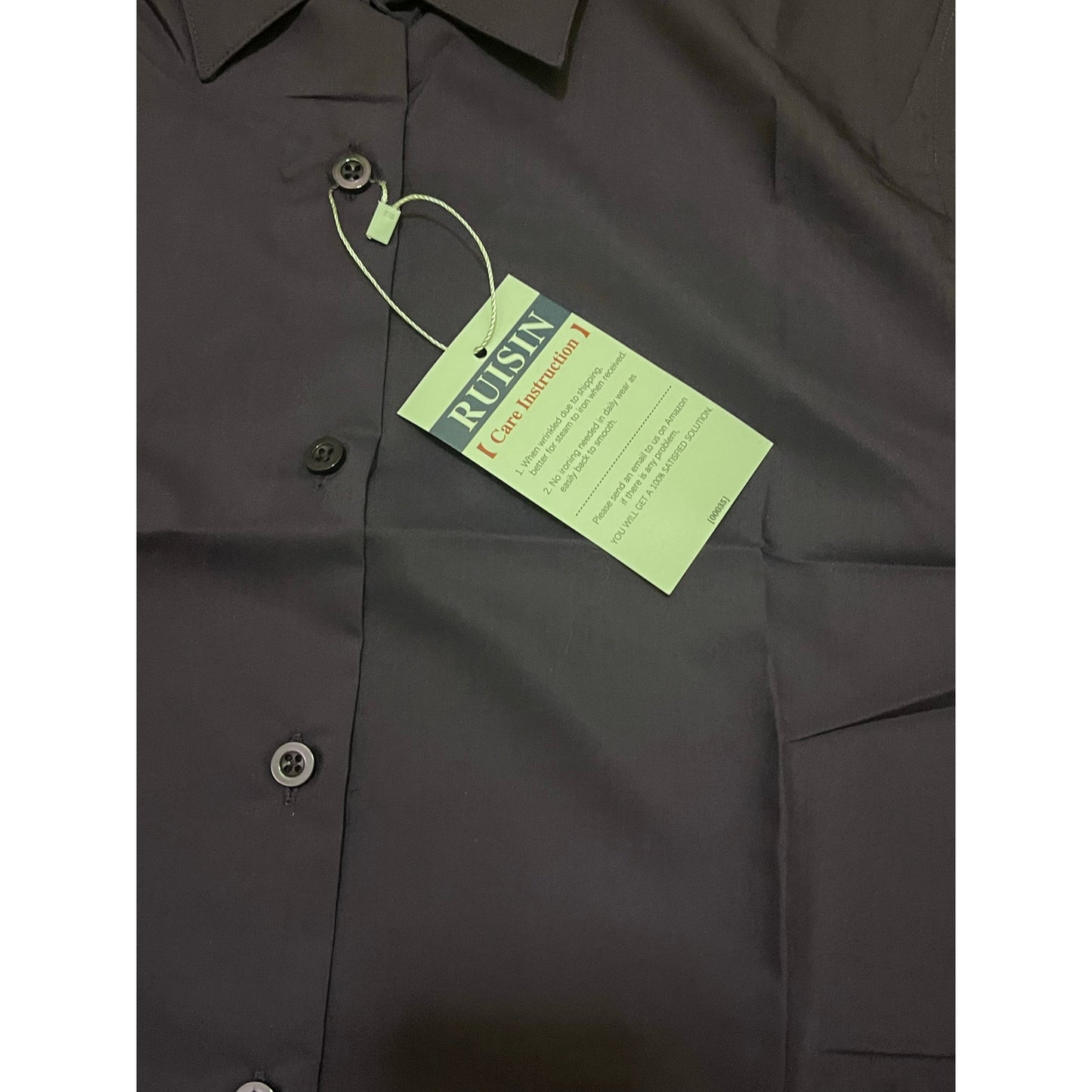 Ruisin Purple Men’s Long Sleeve Button Down T-shirt Size Medium