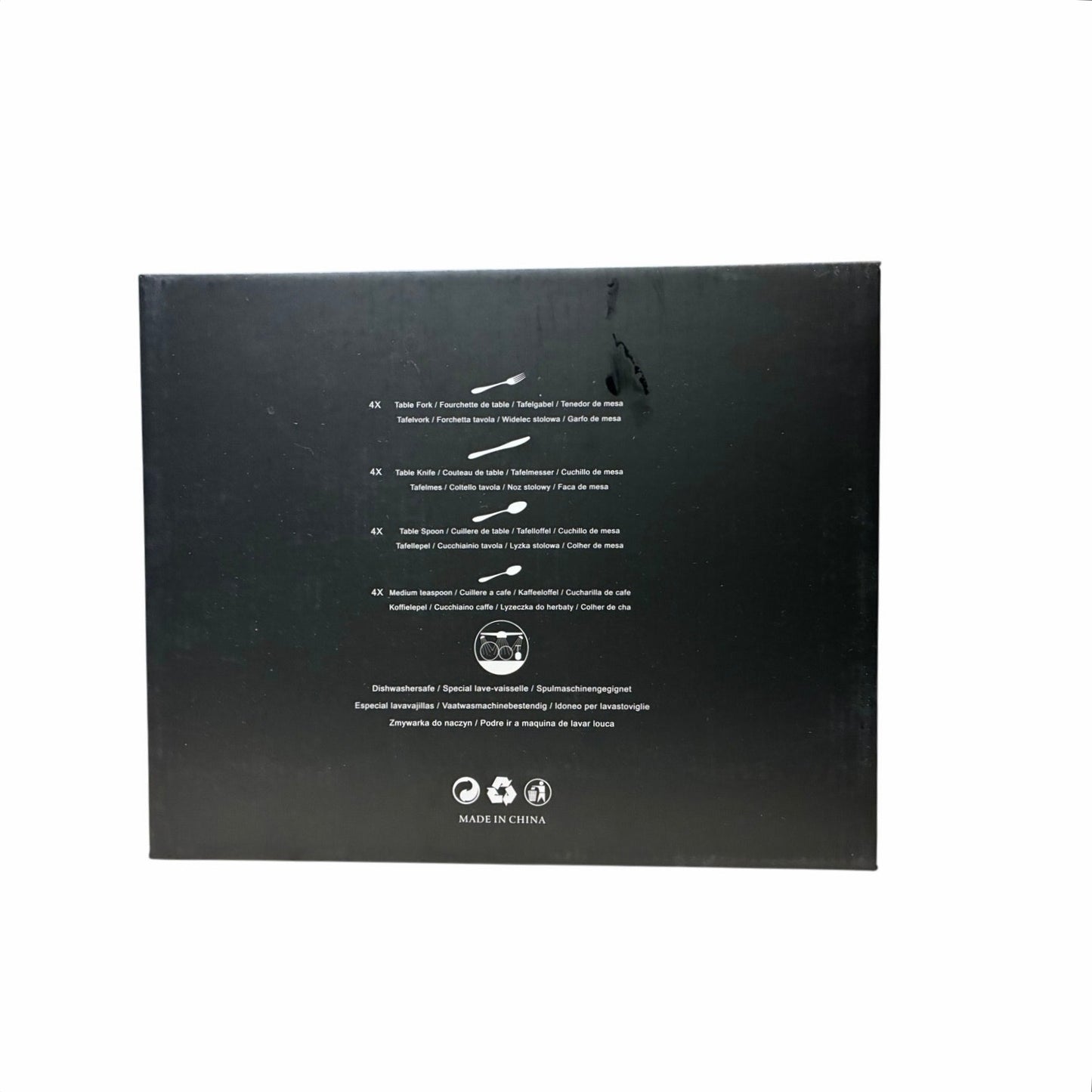16 Cutlery Set Black Color New
