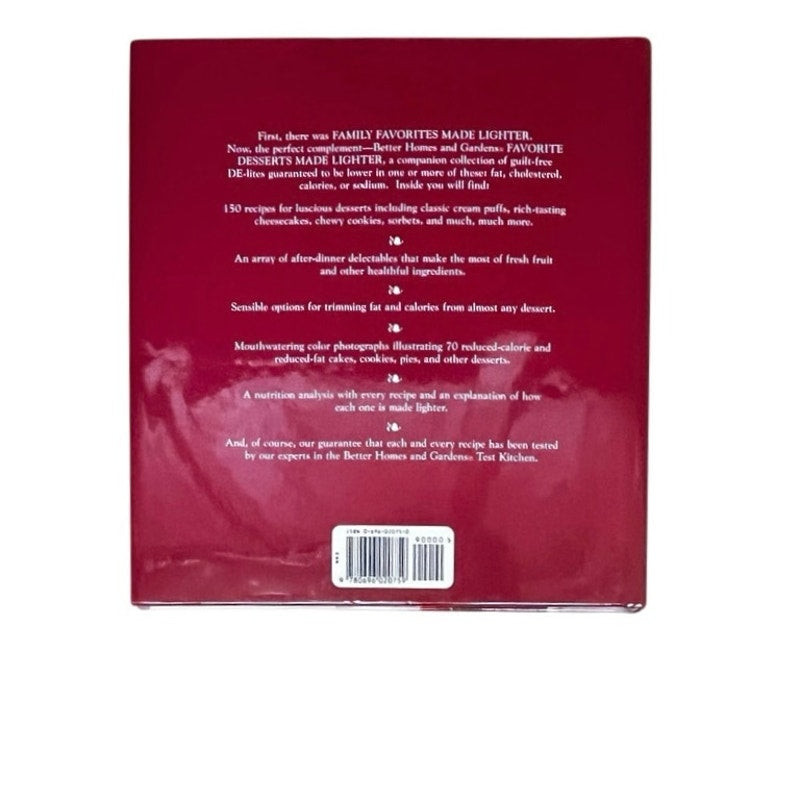 Favorite Desserts Made Lighter (Better Homes and Gardens) Hardcover Book