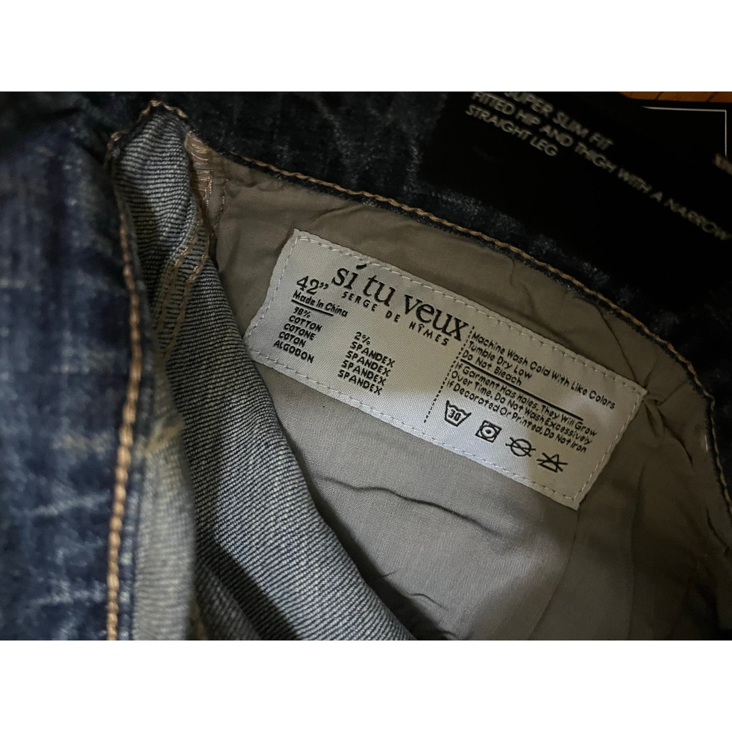 Si Tu Veux Brandon Jean’s Matte Gold Size 42 New