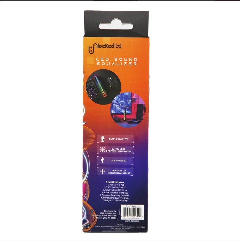 LED SOUND EQUALIZER Bar 7 Present Light Modes , USB Powered, Multi Colored Light