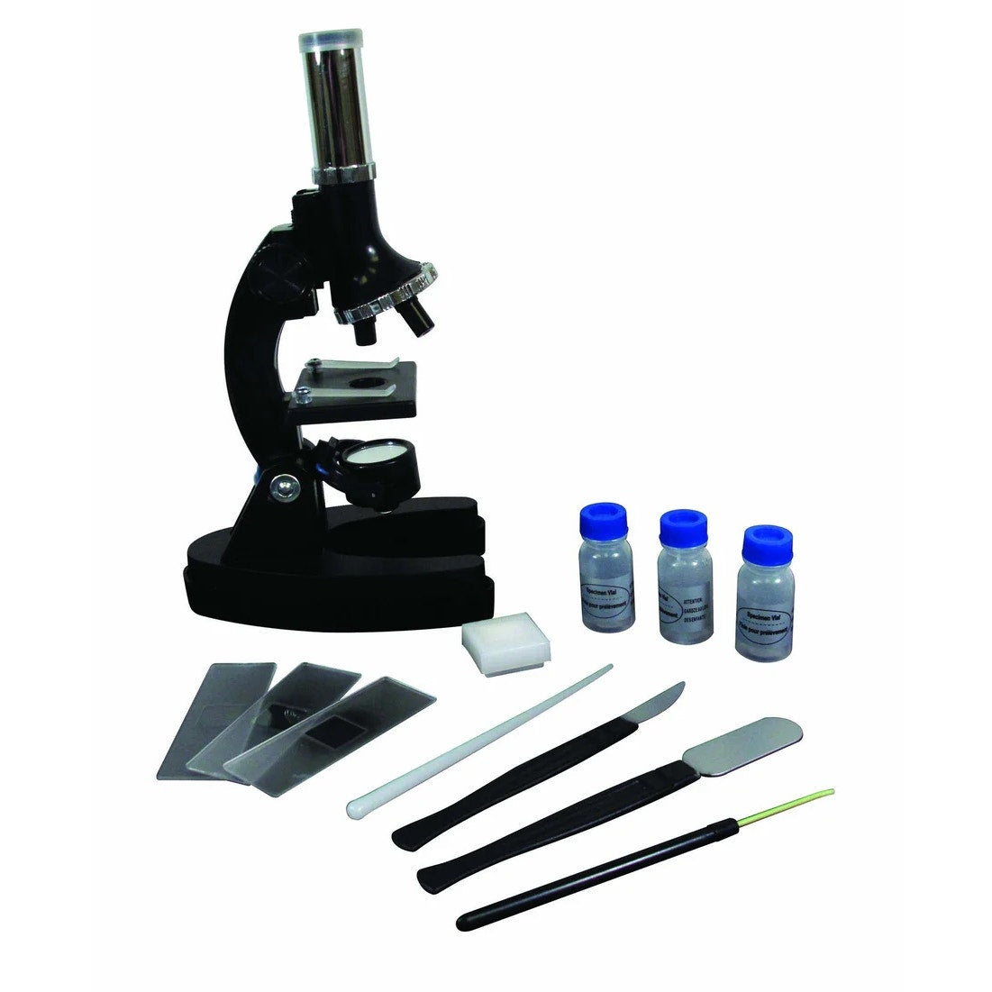 Vivitar 20-Piece Diecast Metal Microscope Set-150x/450x/900x Magnification