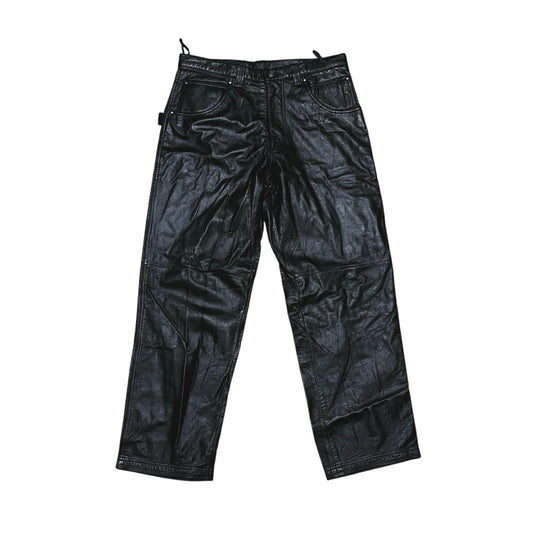 Mjulian Wilson’s All Black Leather Men’s Jean’s Size 34