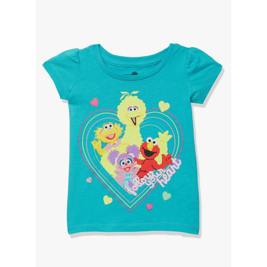 Sesame Street Baby Girls' Short Sleeve Tee Shirt 12 Months
