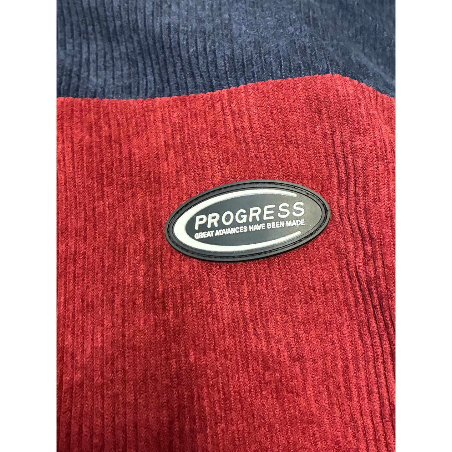 Manfinity Progress Men’s Navy & Burgundy Sweater Size 5XL