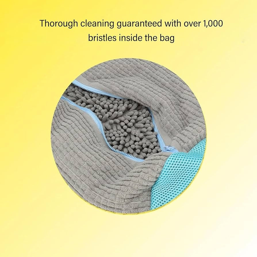 Shoe Washing Machine Bag, Reusable Shoes Laundry Bags with Zipper, (Gray)