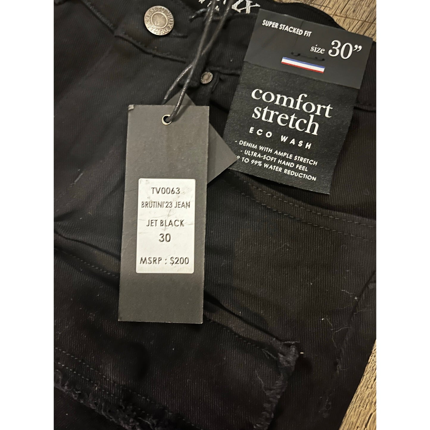 Si Tu Veux Brutini 23 Jean Jet Black Size 30