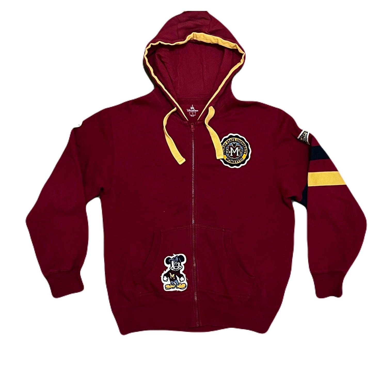 Burgundy Mickey Mouse hoodie Size Large