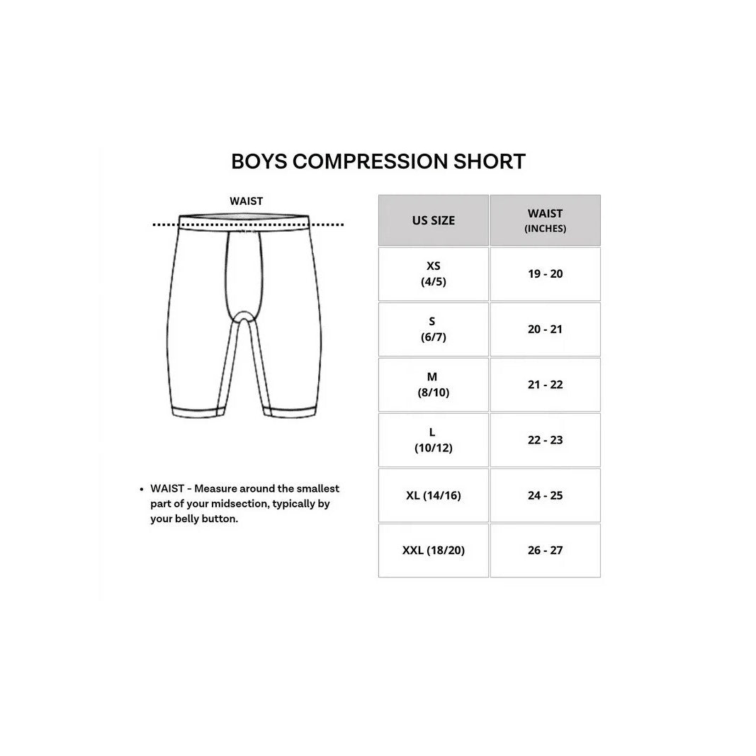5 Pack: Youth Boys' Compression Shorts - Performance Boxer Briefs Athletic Spandex Underwear(4-20)