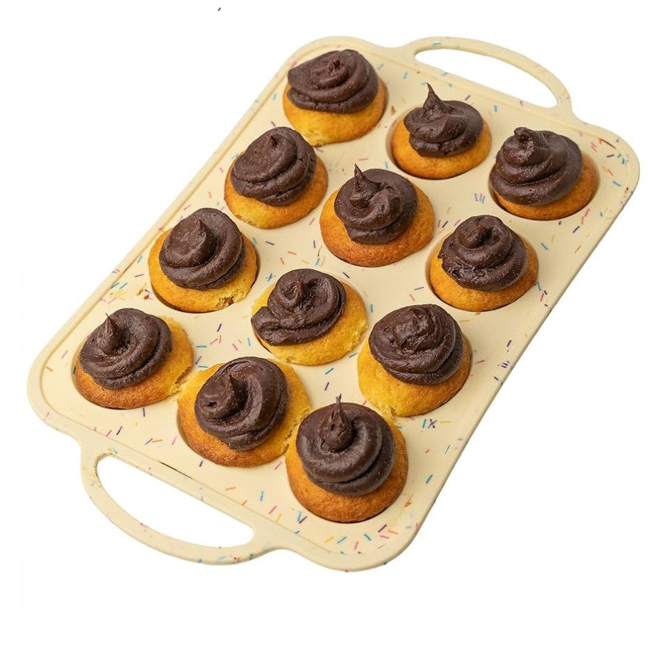 Silicone Mini Muffin Pan 12 Count – Non-Stick Muffin Pans for Baking