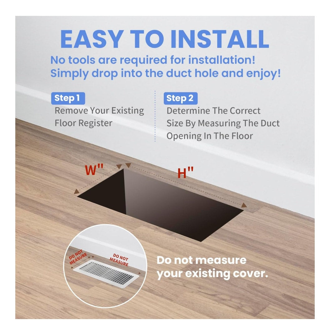 4X10 Inches Heavy Duty Walkable Floor Vent Cover for Home Floor - Satin Nickel