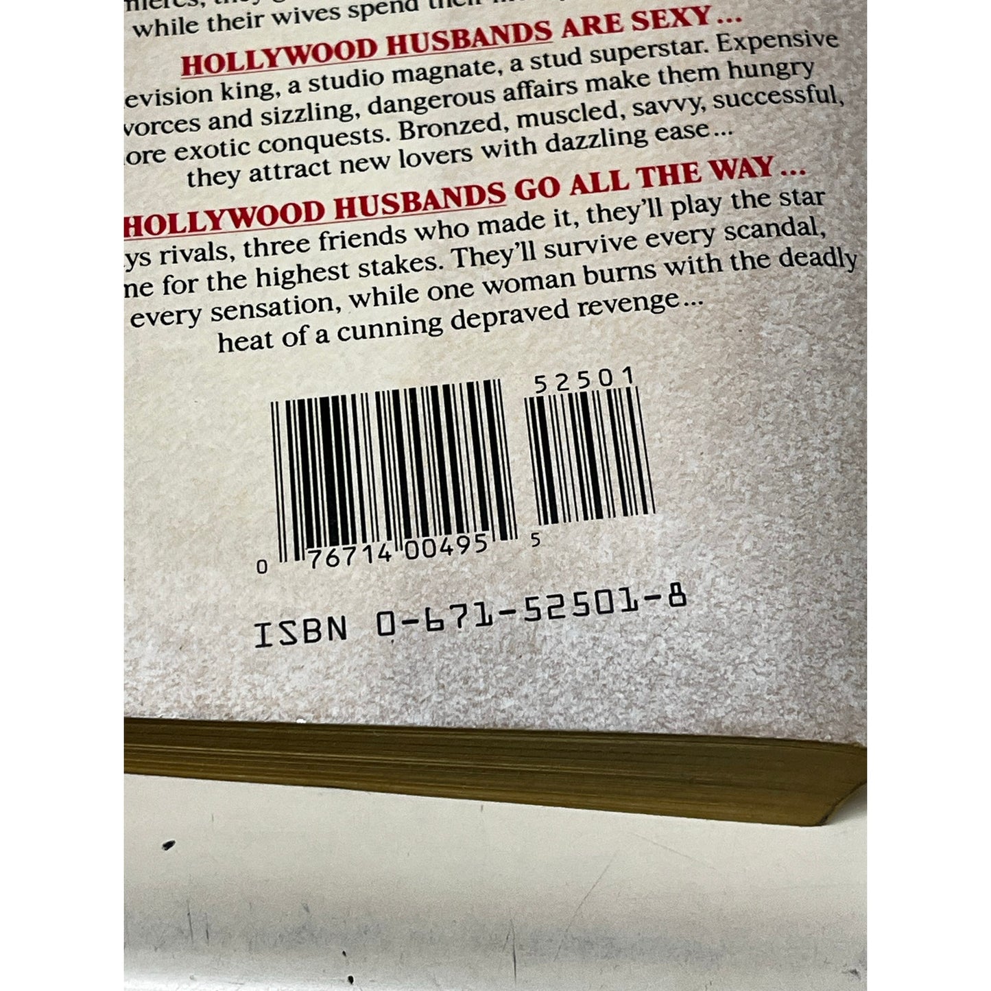 Hollywood Husbands Jackie Collins Paper Book