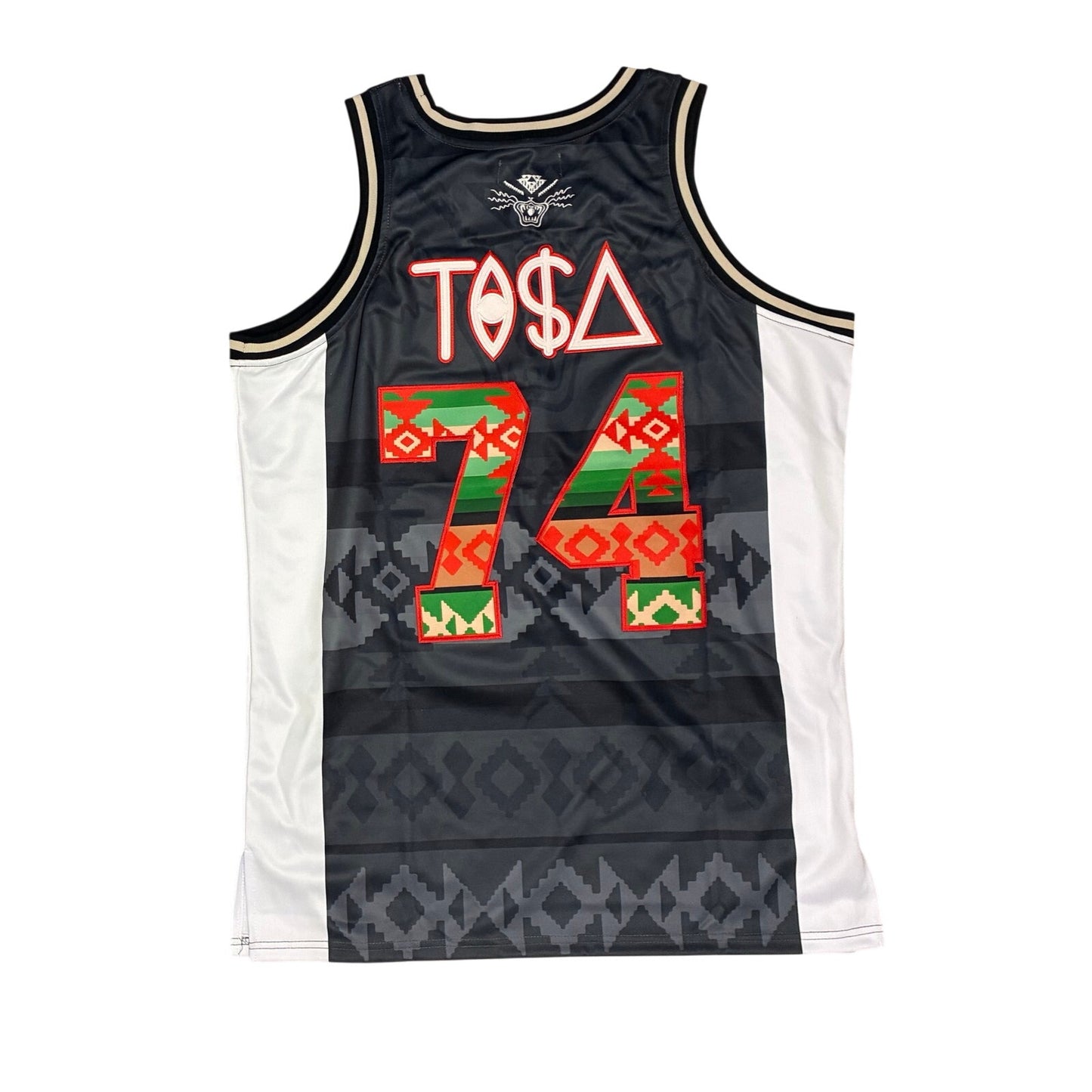 Tisa Black Tribal Basketball Jersey Size XL TISA01-BBJ-09