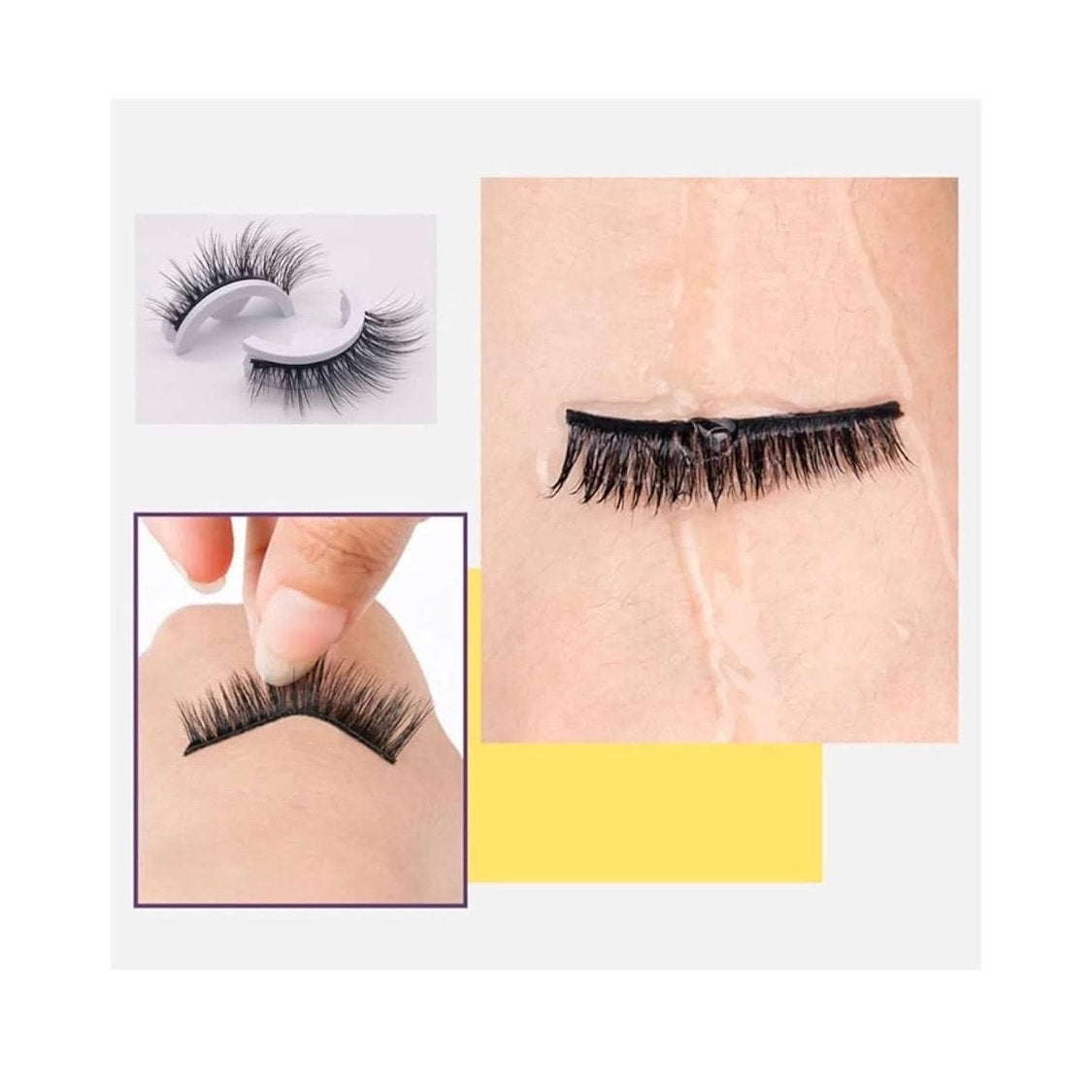 Reusable Adhesive Eyelashes, 2pair Beauty Self Adhesive Lashes, Beauty Lust